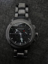 Shop Burberry Endurance Chronograph Quartz Black Dial Black Steel Strap Watch For Men - BU9801 in USA