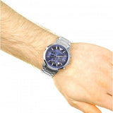Emporio Armani Renato Chronograph Blue Dial Silver Steel Strap Watch For Men - AR2448 Buy Now By Emporio Armani
