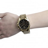 Michael Kors Bradshaw Black Dial Gold Steel Strap Watch for Women - MK5739 Buy Now By Michael Kors