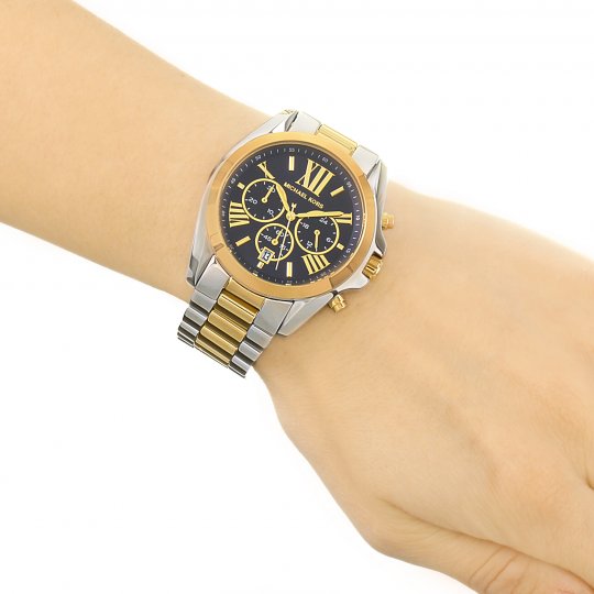Michael Kors Bradshaw Blue Dial Two Tone Steel Strap Watch for Women - MK5976 Buy Now By Michael Kors