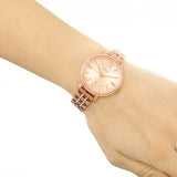 Fossil Jacqueline Rose Gold Dial Rose Gold Steel Strap Watch for Women - ES3546 Buy Now By Fossil