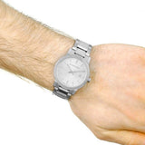 Burberry The City Silver Dial Silver Steel Strap Watch for Men - BU9900 Buy Now By Burberry