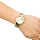 Shop Burberry The Classic Champagne Dial Gold Steel Strap Watch for Women - BU10109 in USA