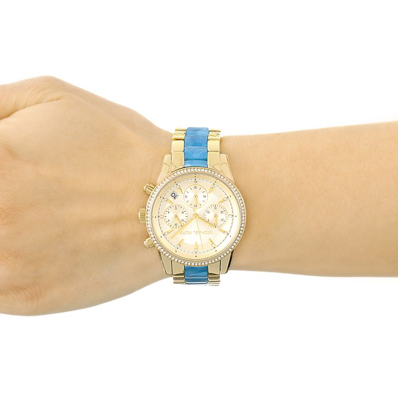 Michael Kors Ritz Gold Dial Two Tone Steel Strap Watch for Women - MK6328 Buy Now By Michael Kors