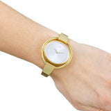 Calvin Klein Impetuous White Dial Gold Steel Strap Watch for Women - K4F2N516 Buy Now By Calvin Klein