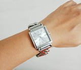 Shop Guess Vanity Diamonds White Dial Silver Steel Strap Watch for Women - W1030L1 in USA
