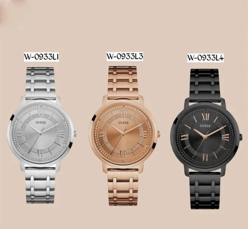 Guess Montauk Rose Gold Dial Rose Gold Steel Strap Watch For Women - W0933L3 Buy Now By Guess