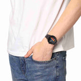 Armani Exchange Cayde Analog Black Dial Black Leather Strap Watch For Men - AX7120 Buy Now By Armani Exchange
