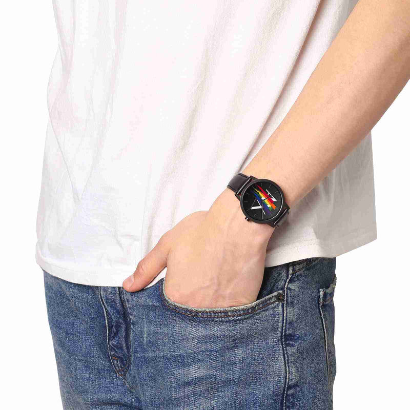 Armani Exchange Cayde Analog Black Dial Black Leather Strap Watch For Men - AX7120 Buy Now By Armani Exchange
