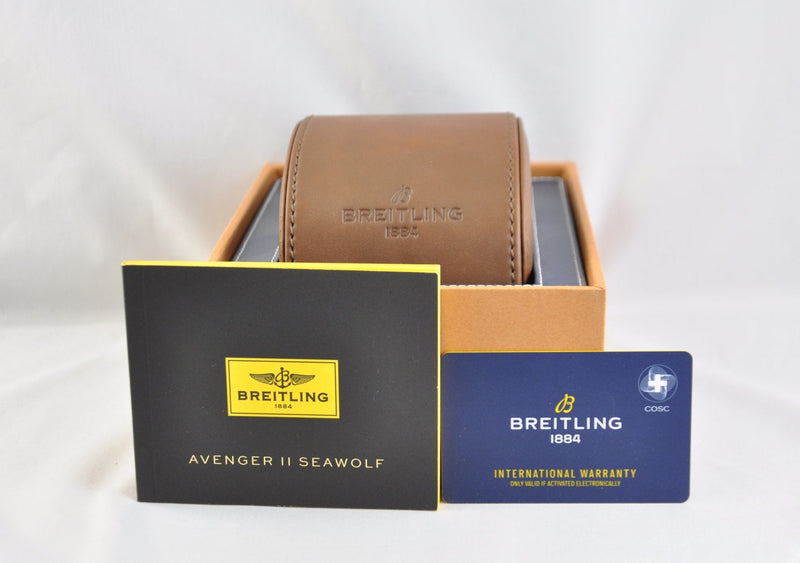 Shop Breitling Avenger 11 Seawolf Stainless Steel Cobra Yellow Dial Mens Watch - A1733110/I519/434X in USA