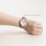 Michael Kors Parker Silver Dial Red Leather Strap Watch for Women - MK2278 Buy Now By Michael Kors