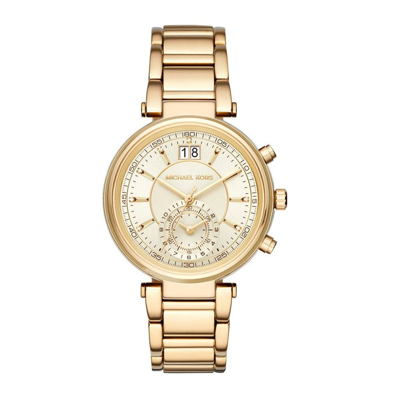 Michael Kors Sawyer White Dial Gold Steel Strap Watch for Women - MK6362 Buy Now By Michael Kors
