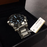 Shop Marc Jacobs Larry Chronograph Black Dial Gunmetal Grey Steel Strap Watch for Men - MBM5031 in USA