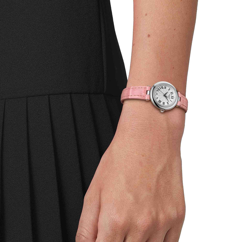 Tissot Bellissima Small Lady Silver Dial Pink Leather Strap Watch For Women - T126.010.16.013.01 Buy Now By Tissot