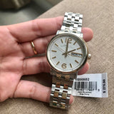 Marc Jacobs Fergus Silver Dial Two Tone Steel Strap Watch for Women - MBM8652 Buy Now By Marc Jacobs