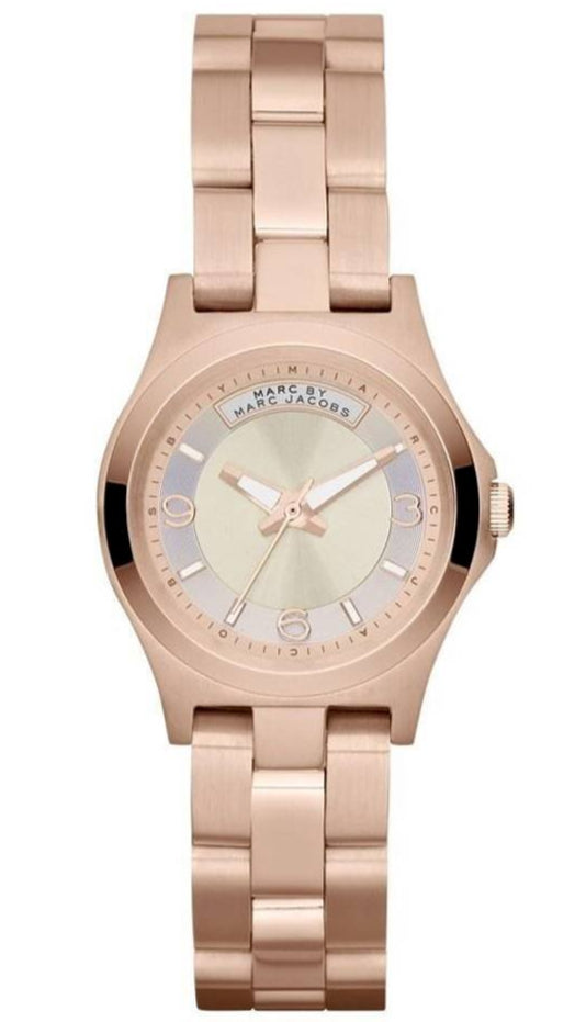 Shop Marc Jacobs Baby Dave Rose Gold Dial Rose Gold Steel Strap Watch for Women - MBM3235 in USA