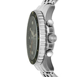 Fossil FB-01 Chronograph Black Dial Silver Steel Strap Watch for Men - FS5864 Buy Now By Fossil
