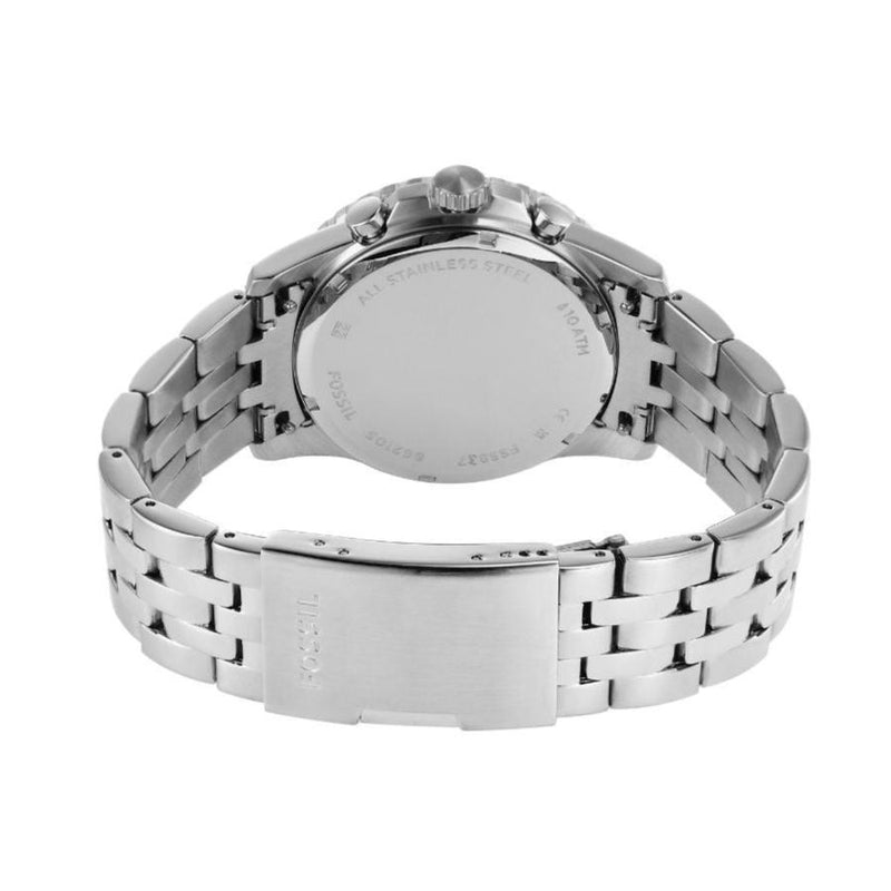 Fossil FB-01 Chronograph Black Dial Silver Steel Strap Watch for Men - FS5864 Buy Now By Fossil
