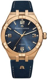 Maurice Lacroix Aikon Date Limited Edition Blue Dial Blue Leather Strap Watch For Men - AI1028-BRZ01-420-1 Buy Now By Maurice Lacroix