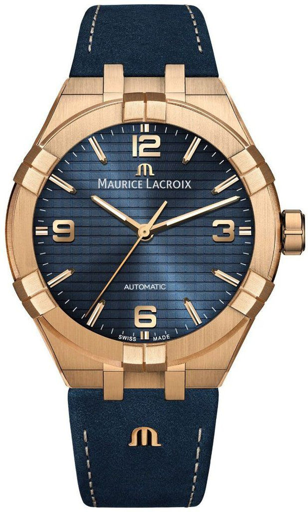 Maurice Lacroix Aikon Date Limited Edition Blue Dial Blue Leather Strap Watch For Men - AI1028-BRZ01-420-1 Buy Now By Maurice Lacroix