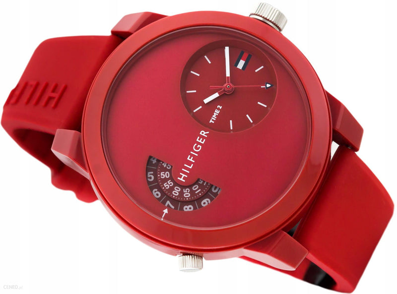 Tommy Hilfiger Denim Red Dial Red Rubber Strap Watch for Men - 1791557 Buy Now By Tommy Hilfiger