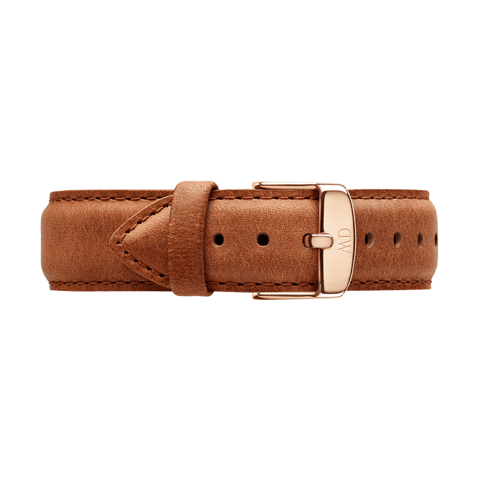Daniel Wellington Dapper Durham White Dial Brown Leather Strap Watch For Women - DW00100113