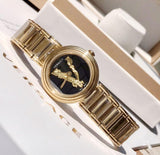 Versace V Virtus Quartz Black Dial Gold Steel Strap Watch For Women - VET300121 Buy Now By Versace
