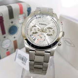 Fossil Boyfriend Multifunction Silver Dial Silver Steel Strap Watch for Women - ES3883 Buy Now By Fossil