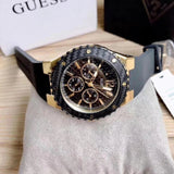 Shop Guess Overdrive Black Dial Black Rubber Strap Watch for Women - W0149L4 in USA