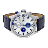 Shop Tommy Hilfiger Jackson Silver Dial Black Leather Strap Watch for Men - 1791240 in USA