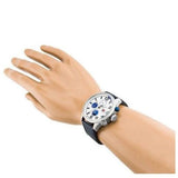 Shop Tommy Hilfiger Jackson Silver Dial Black Leather Strap Watch for Men - 1791240 in USA