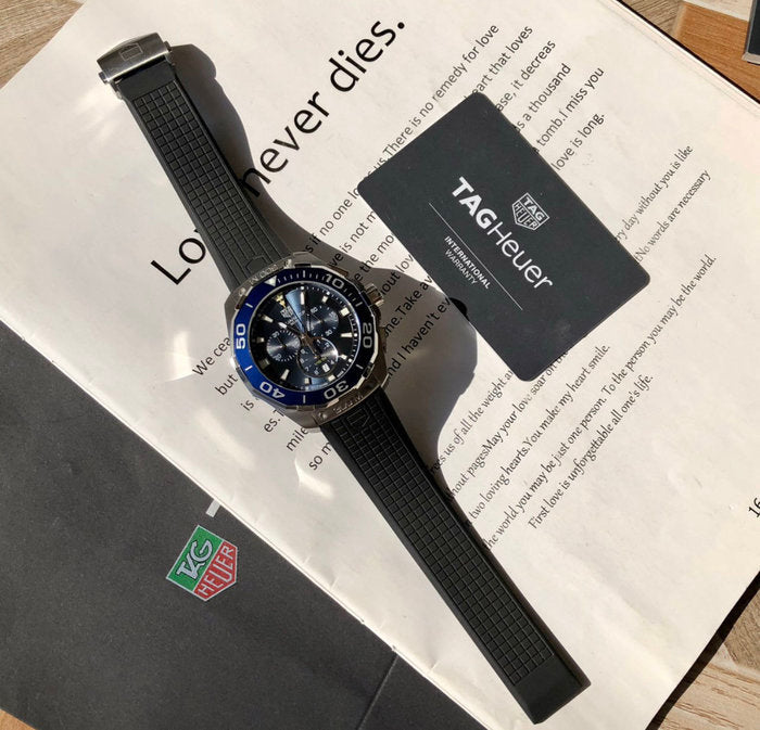 Shop Tag Heuer Aquaracer Blue Dial Watch for Men - CAY111B.FT6041 in USA