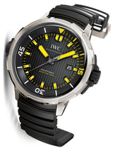 IWC Aquatimer Automatic 2000 Black Dial Black Rubber Strap Watch for Men - IW358001 Buy Now By IWC