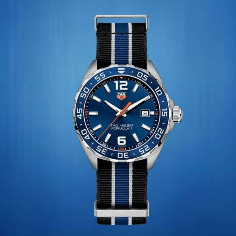 Tag Heuer Formula 1 Quartz Blue Dial Two Tone NATO Strap Watch for Men - WAZ1010.FC8197 Buy Now By Tag Heuer