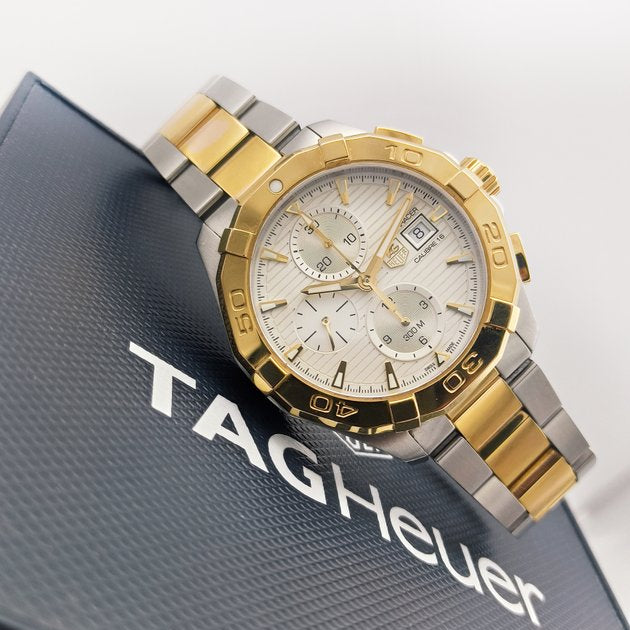 Tag Heuer Aquaracer Caliber 16 Automatic White Dial Two Tone Steel Strap Watch for Men - CAY2121.BB0923 Buy Now By Tag Heuer