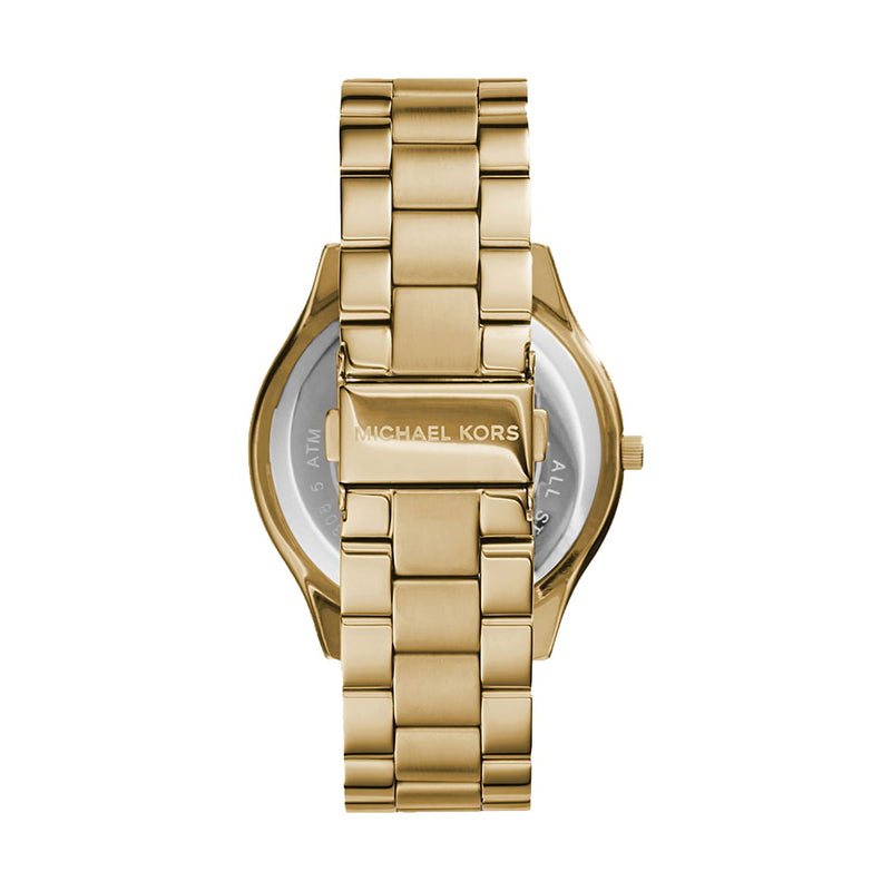 Michael Kors Slim Runway Gold Dial Gold Stainless Steel Strap Watch for Women - MK3179 Buy Now By Michael Kors