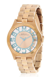 Marc Jacobs Henry Rose Gold Dial Rose Gold Steel Strap Watch for Women - MBM3296 Buy Now By Marc Jacobs