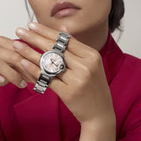 Shop Cartier Ballon Bleu de Cartier Pink Dial Silver Steel Strap Watch for Women - WSBB0046 in USA