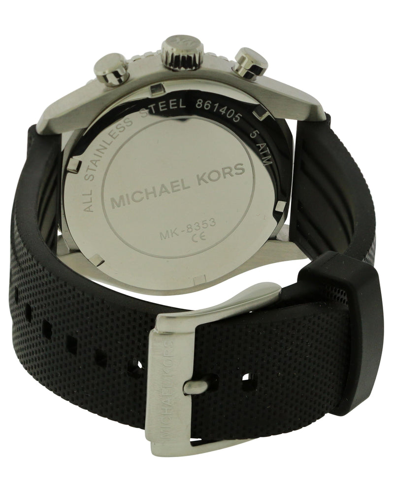Michael Kors Dylan Chronograph Black Dial Black Rubber Strap Watch For Men - MK8903 Buy Now By Michael Kors