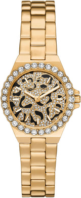 Michael Kors Lennox Three Hand Black Dial Gold Steel Strap Watch For Women - MK7394 Buy Now By Michael Kors