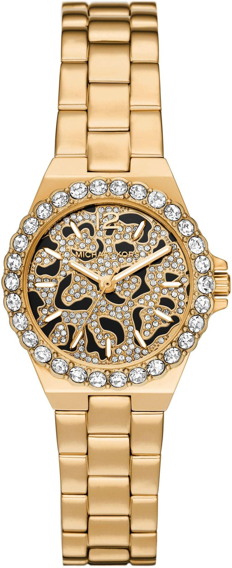 Michael Kors Lennox Three Hand Black Dial Gold Steel Strap Watch For Women - MK7394 Buy Now By Michael Kors