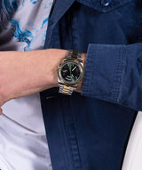 Guess Luna Quartz Green Dial Two Tone Steel Strap Watch For Women - GW0308L5 Buy Now By Guess