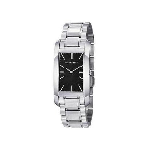 Shop Burberry Heritage Black Dial Silver Steel Strap Watch For Women - BU9401 in USA
