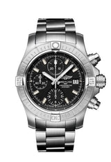 Shop Breitling Avenger Chronograph 43 Black Dial Silver Steel Strap Watch for Men - A13385101B1A1 in USA