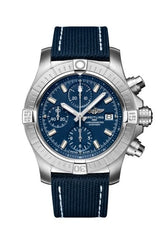 Shop Breitling Avenger Chronograph 43 Blue Dial Blue Nylon Strap Watch for Men - A13385101C1X1 in USA