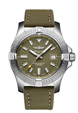 Shop Breitling Avenger Automatic GMT 43 Green Dial Green Nylon Strap Watch for Men - A17318101L1X1 in USA
