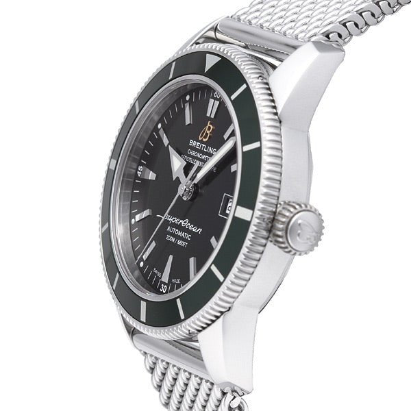 Shop Breitling Superocean Heritage 42mm Chronograph Green Bezel Mens Watch - A1732136 in USA