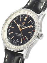 Shop Breitling Navitimer 1 Automatic 41mm Black Dial Black Leather Strap Mens Watch - A17326211B1P1 in USA