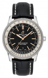 Shop Breitling Navitimer 1 Automatic 41mm Black Dial Black Leather Strap Mens Watch - A17326211B1P1 in USA