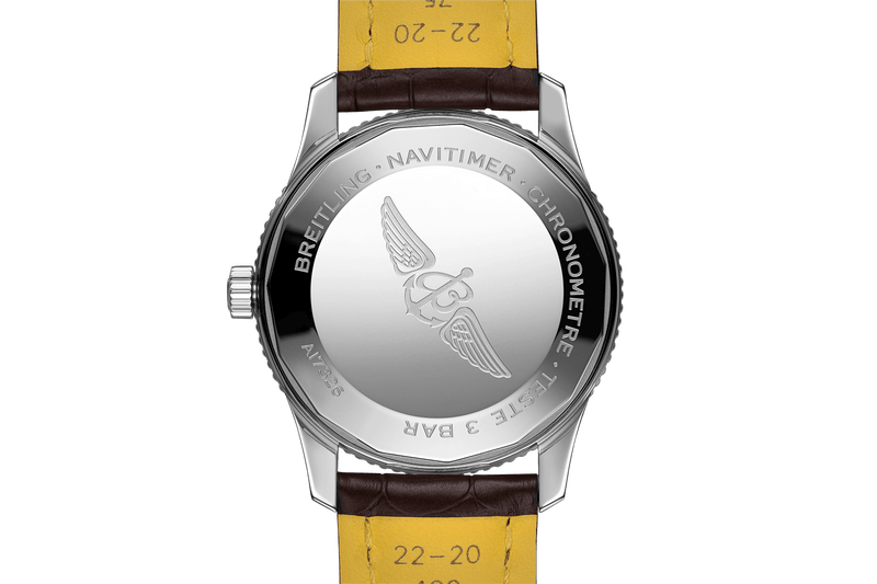 Shop Breitling Navitimer 1 Automatic 41mm White Dial Brown Leather Strap Mens Watch - A17326211G1P1 in USA